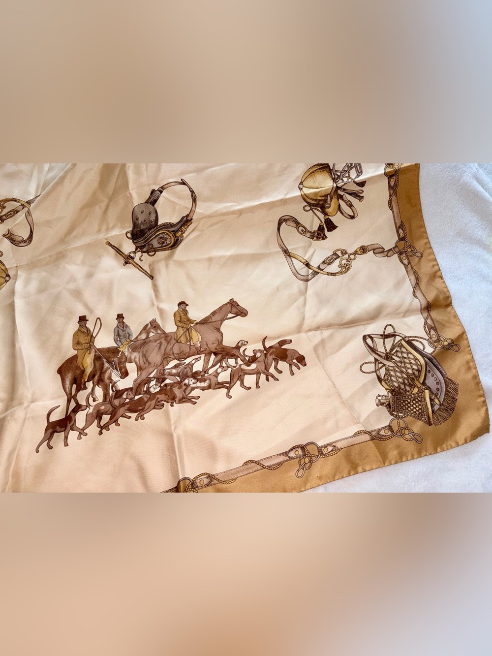 Vintage Accento Italian Equestrian Silk Scarf - Picture 5 of 7
